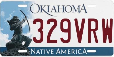 OK license plate 329VRW