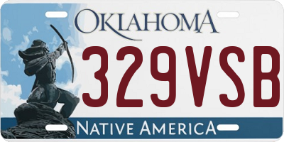 OK license plate 329VSB