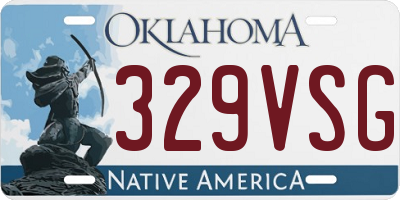 OK license plate 329VSG