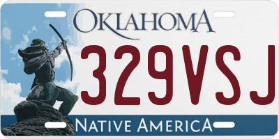 OK license plate 329VSJ