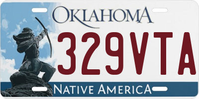 OK license plate 329VTA