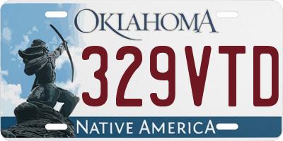 OK license plate 329VTD