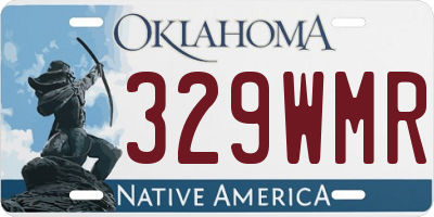 OK license plate 329WMR