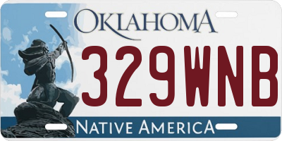 OK license plate 329WNB