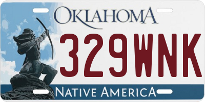 OK license plate 329WNK