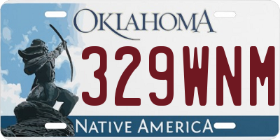 OK license plate 329WNM