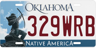 OK license plate 329WRB