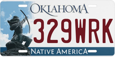 OK license plate 329WRK