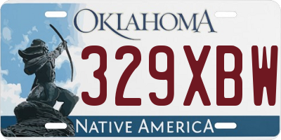 OK license plate 329XBW