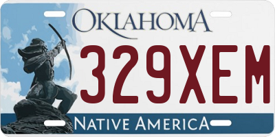 OK license plate 329XEM