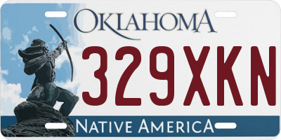 OK license plate 329XKN