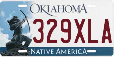 OK license plate 329XLA