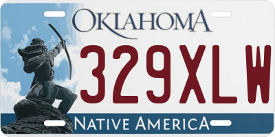 OK license plate 329XLW