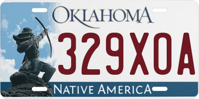 OK license plate 329XOA