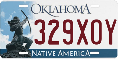 OK license plate 329XOY
