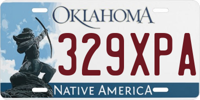 OK license plate 329XPA