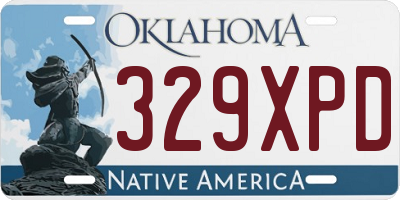 OK license plate 329XPD