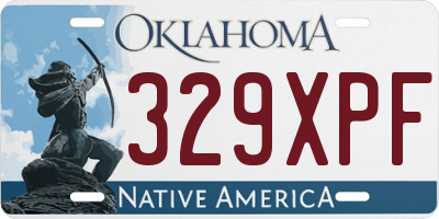 OK license plate 329XPF