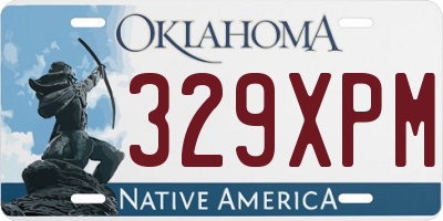 OK license plate 329XPM
