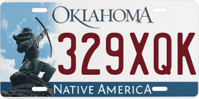 OK license plate 329XQK