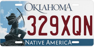 OK license plate 329XQN