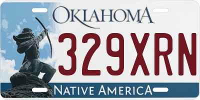 OK license plate 329XRN