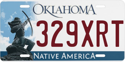 OK license plate 329XRT