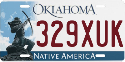 OK license plate 329XUK