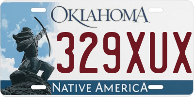 OK license plate 329XUX