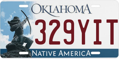 OK license plate 329YIT