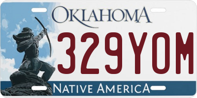 OK license plate 329YOM