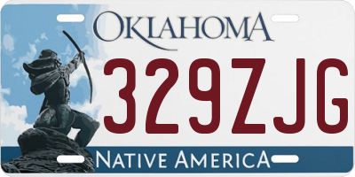 OK license plate 329ZJG