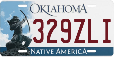 OK license plate 329ZLI