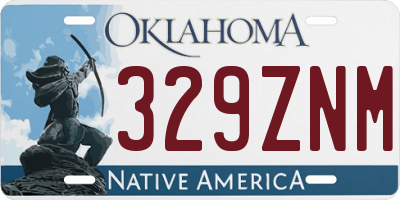 OK license plate 329ZNM