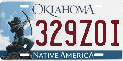 OK license plate 329ZOI