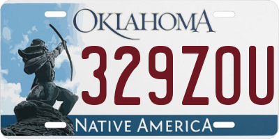 OK license plate 329ZOU