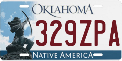 OK license plate 329ZPA