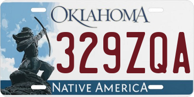 OK license plate 329ZQA