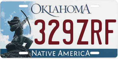 OK license plate 329ZRF