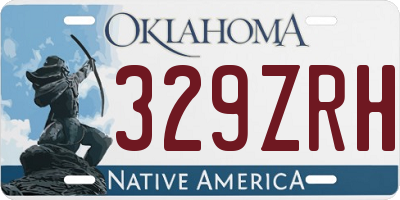 OK license plate 329ZRH