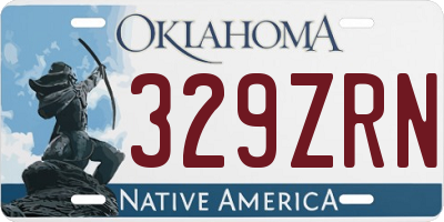 OK license plate 329ZRN