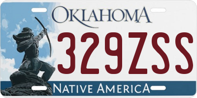 OK license plate 329ZSS