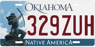 OK license plate 329ZUH