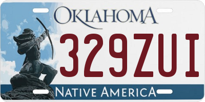 OK license plate 329ZUI