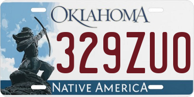 OK license plate 329ZUO