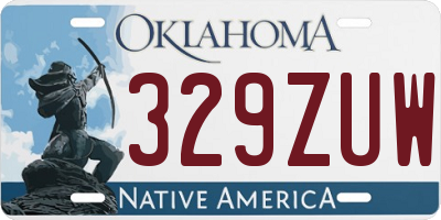 OK license plate 329ZUW