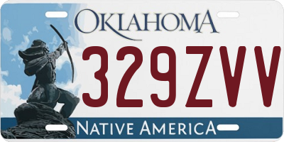 OK license plate 329ZVV