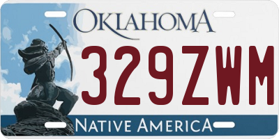 OK license plate 329ZWM