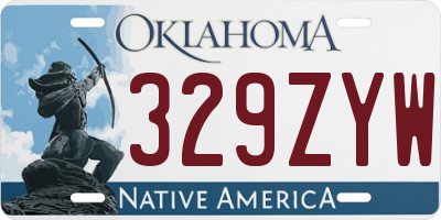 OK license plate 329ZYW