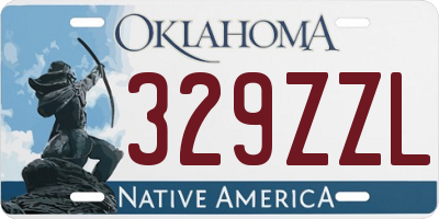 OK license plate 329ZZL